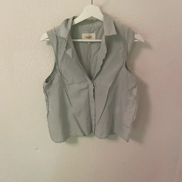 Nanushka tank blouse sage green - Picture 2 of 6